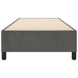 Struttura Letto a Rete a Molle Grigio Scuro 90x200 cm Velluto