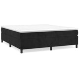 Struttura Letto a Rete a Molle Nero 180x200 cm in Velluto