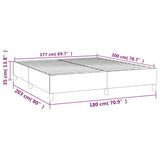Struttura Letto a Rete a Molle Nero 180x200 cm in Velluto