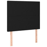 Testiera Nera 100x5x118/128 cm Tessuto