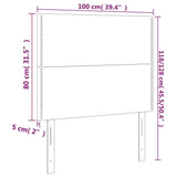 Testiera Blu 100x5x118/128 cm Tessuto