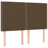 Testiera Marrone Scuro 144x5x118/128 cm Tessuto