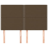Testiera Marrone Scuro 144x5x118/128 cm Tessuto