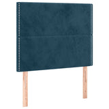 Testiera Blu Scuro 100x5x118/128 cm Velluto