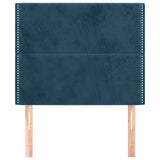 Testiera Blu Scuro 100x5x118/128 cm Velluto