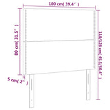 Testiera Blu Scuro 100x5x118/128 cm Velluto