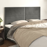 Testiera Grigio Scuro 200x5x118/128 cm Velluto