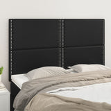 Testiera Nera 144x5x118/128 cm in Similpelle