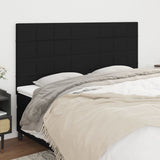 Testiera Nera 180x5x118/128 cm Tessuto
