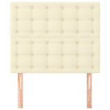 Testiera Crema 100x5x118/128 cm Similpelle