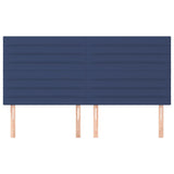 Testiera Blu 160x5x118/128 cm Tessuto