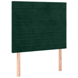 Testiera Verde Scuro 100x5x118/128 cm Velluto