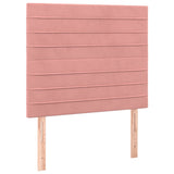Testiera Rosa 100x5x118/128 cm Velluto