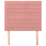 Testiera Rosa 100x5x118/128 cm Velluto