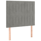 Testiera Grigio Chiaro 100x5x118/128 cm Velluto