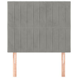 Testiera Grigio Chiaro 100x5x118/128 cm Velluto
