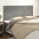 Testiera Grigio Chiaro 160x5x118/128 cm Velluto