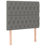 Testiera Grigio Scuro 90x7x118/128 cm Tessuto