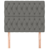 Testiera Grigio Scuro 90x7x118/128 cm Tessuto