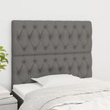 Testiera Grigio Scuro 90x7x118/128 cm Tessuto