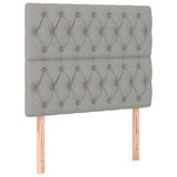 Testiera Grigio Chiaro 100x7x118/128 cm Tessuto