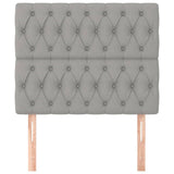 Testiera Grigio Chiaro 100x7x118/128 cm Tessuto