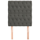 Testiera Grigio Scuro 80x7x118/128 cm Velluto