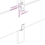Testiera Grigio Scuro 80x7x118/128 cm Velluto