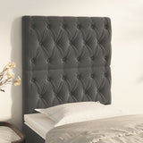 Testiera Grigio Scuro 80x7x118/128 cm Velluto