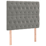 Testiera Grigio Chiaro 100x7x118/128 cm Velluto