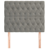 Testiera Grigio Chiaro 100x7x118/128 cm Velluto