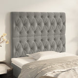 Testiera Grigio Chiaro 100x7x118/128 cm Velluto
