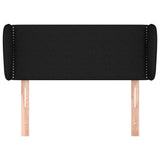 Testiera ad Orecchio Nera 83 x 23 x 78/88 cm in Tessuto