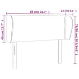 Testiera ad Orecchio Nera 83 x 23 x 78/88 cm in Tessuto