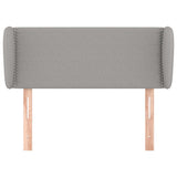 Testiera ad Orecchio Grigio Chiaro 103x23x78/88 cm in Tessuto