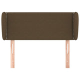 Testiera ad Orecchio Marrone Scuro 103x23x78/88 cm in Tessuto