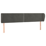 Testiera ad Orecchio Grigio Scuro 203x23x78/88 cm in Velluto
