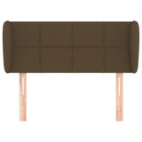 Testiera ad Orecchio Marrone Scuro 93x23x78/88 cm in Tessuto