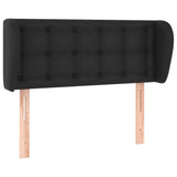 Testiera ad Orecchio Nera 83 x 23 x 78/88 cm in Similpelle