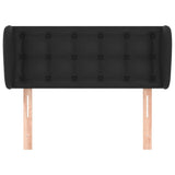 Testiera ad Orecchio Nera 83 x 23 x 78/88 cm in Similpelle
