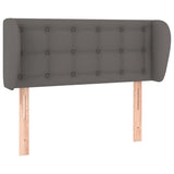 Testiera ad Orecchio Grigia 83x23x78/88 cm in Similpelle