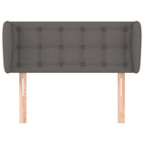 Testiera ad Orecchio Grigia 83x23x78/88 cm in Similpelle