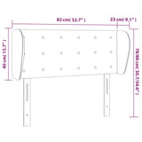 Testiera ad Orecchio Grigia 83x23x78/88 cm in Similpelle