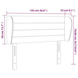 Testiera ad Orecchio Grigio Chiaro 103x23x78/88 cm in Tessuto