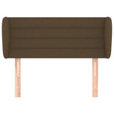Testiera ad Orecchio Marrone Scuro 103x23x78/88 cm in Tessuto