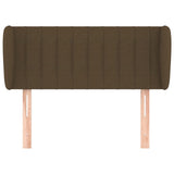 Testiera ad Orecchio Marrone Scuro 93x23x78/88 cm in Tessuto