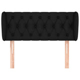 Testiera ad Orecchio Nera 93x23x78/88 cm in Tessuto