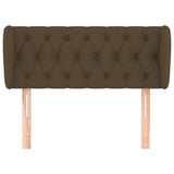 Testiera ad Orecchio Marrone Scuro 103x23x78/88 cm in Tessuto
