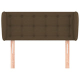 Testiera ad Orecchio Marrone Scuro 103x23x78/88 cm in Tessuto