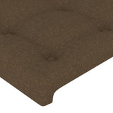 Testiera ad Orecchio Marrone Scuro 103x23x78/88 cm in Tessuto